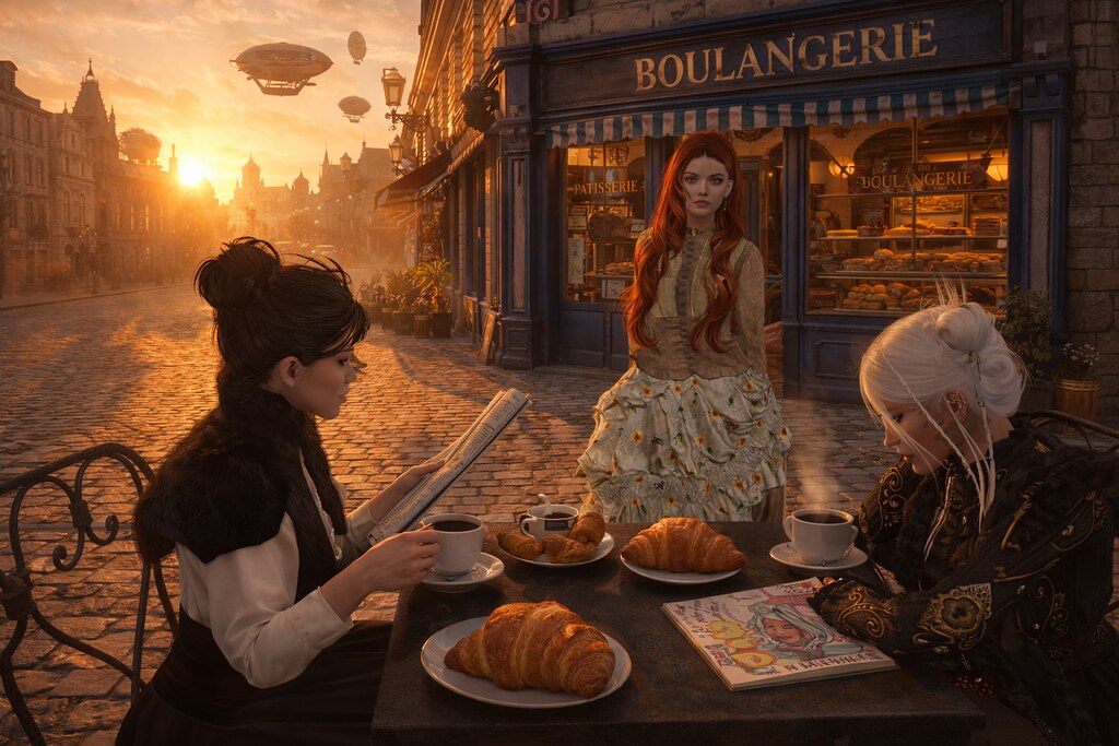 petit dejeuner   chez la  boulangère